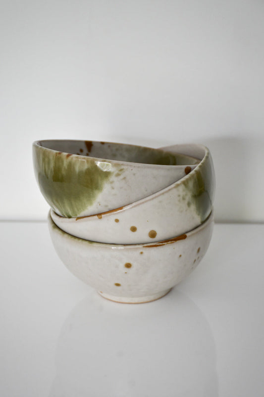 Stoneware Dip and Nibble Bowl – Sage Splash
