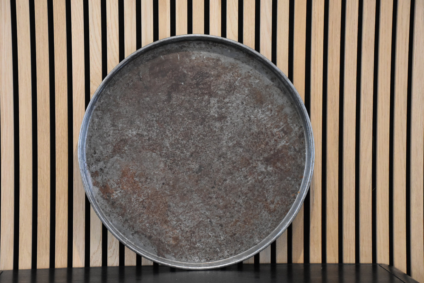 Large Adara Round Metal Serving Snack Tray 51cm