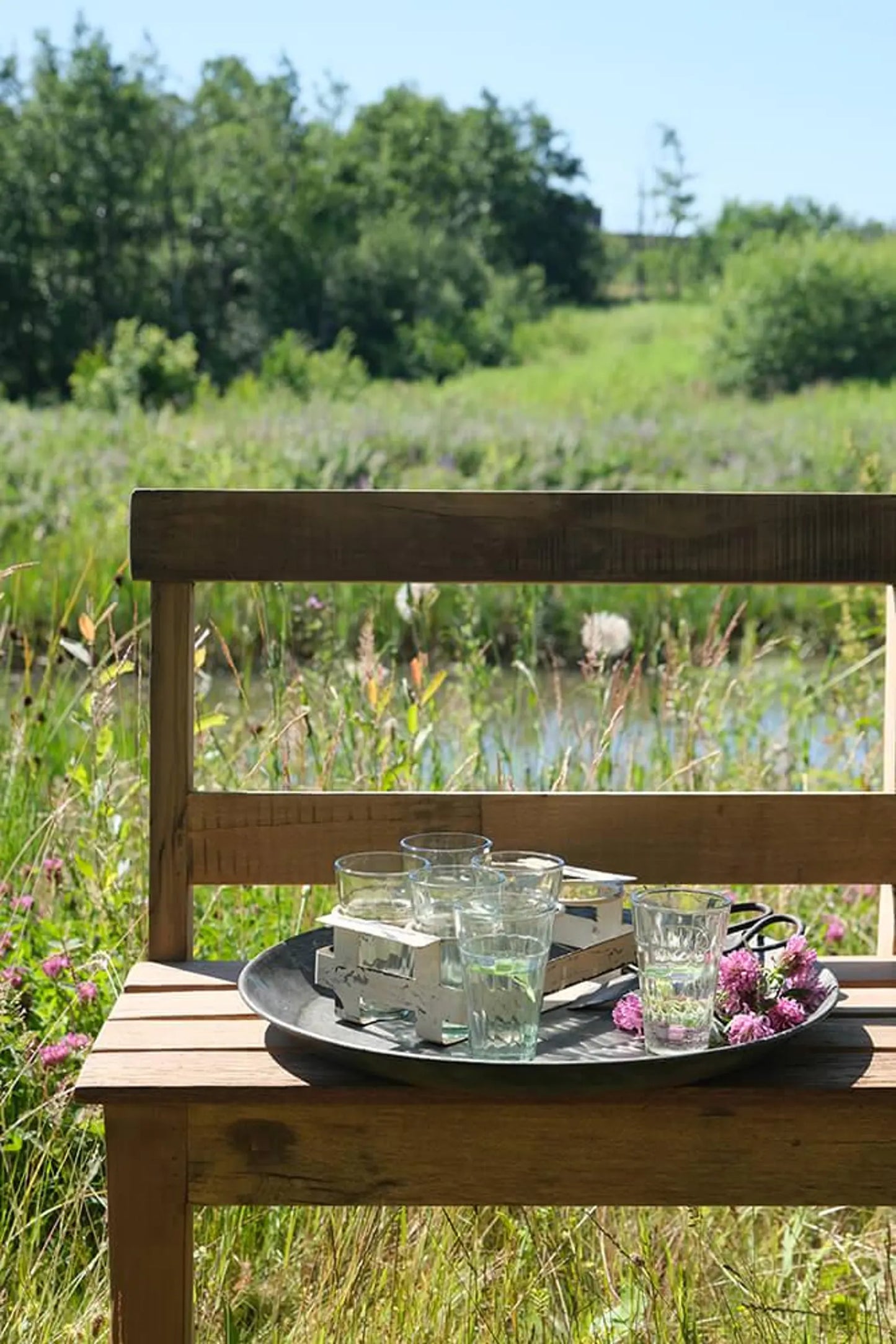 Medium Metal Tray with Rounded Sides